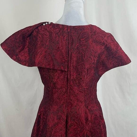 Dolce Viva Collection Textured Red Whimsical Party Event Dress NWT Size M - Picture 7 of 13
